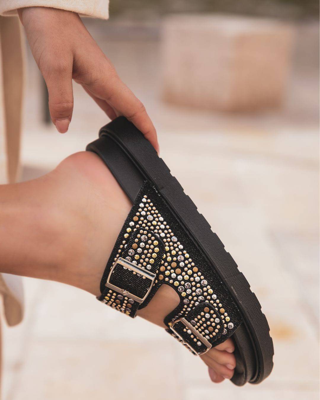 Sandalen für Damen mit schwarzem Komfort - Clémence - Casualmode.de